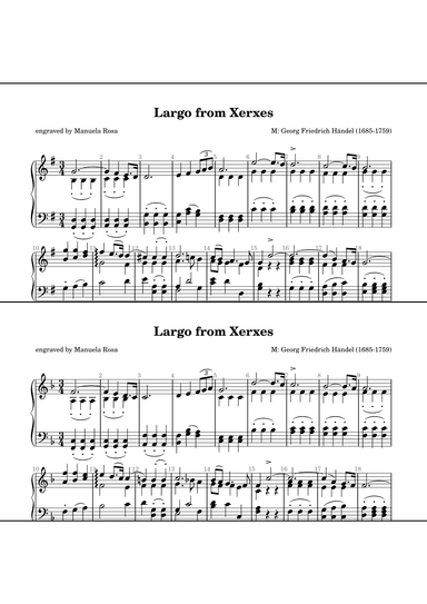 Largo (aus Xerxes, Georg Friedrich Händel) (arr. Manuela Rosa)