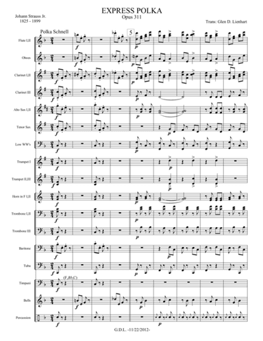 Express Polka - Extra Score (arr. Glen D. Lienhart)