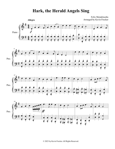 Hark, the Herald Angels Sing (arr. Kevin Frecker)