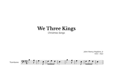We Three Kings for Easy Trombone Solo (arr. Marcos Soares)