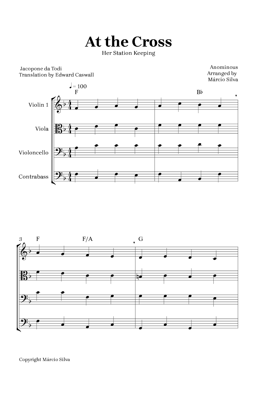 At the Cross, Her Station Keeping (arr. Márcio Silva)