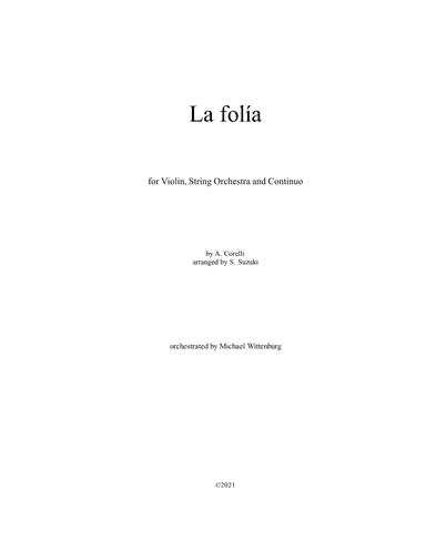 La folia (arr. Michael Wittenburg)