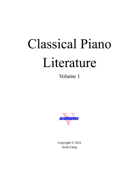 Classical Piano Literature (with Piano Fingering) (arr. Scott Camp)