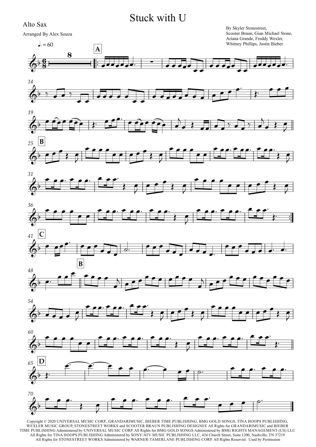 Stuck With U (arr. Alex Souza)
