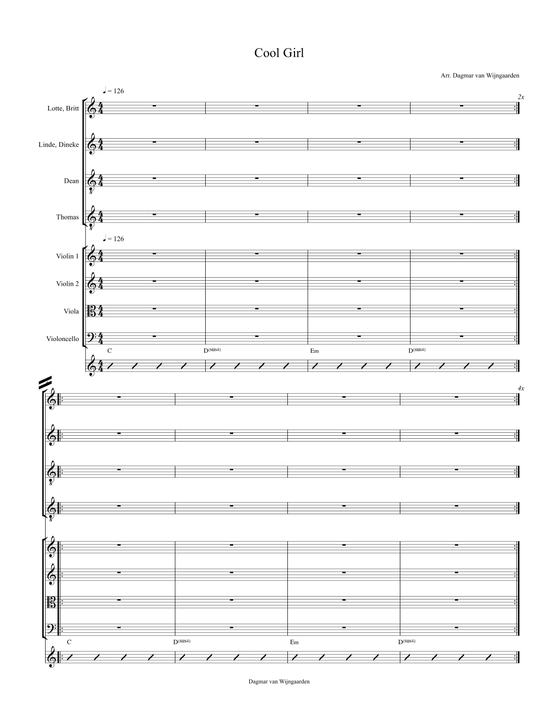 Cool Girl (arr. Dagmar van Wijngaarden)
