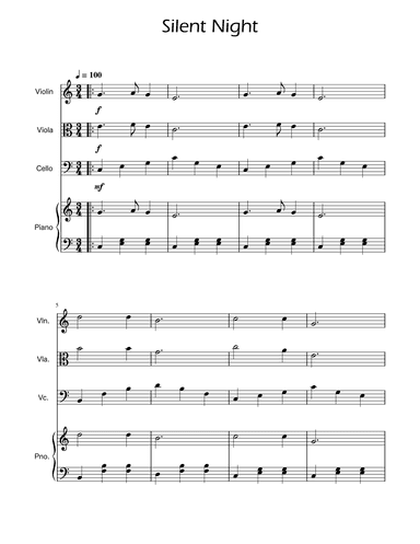 Silent Night - String Trio w/ Piano (arr. Ygor Nunes)