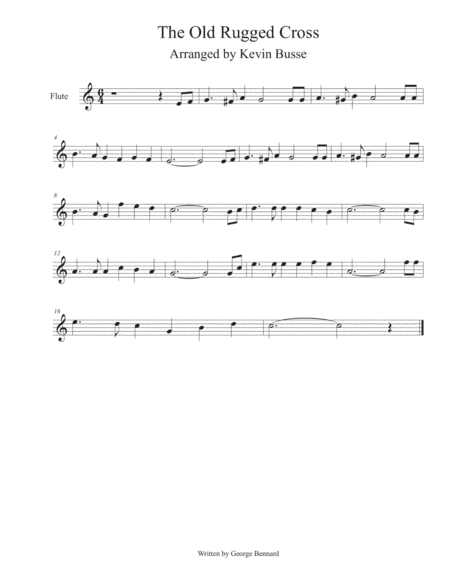 Old Rugged Cross (Easy key of C) - Flute (arr. Kevin Busse)