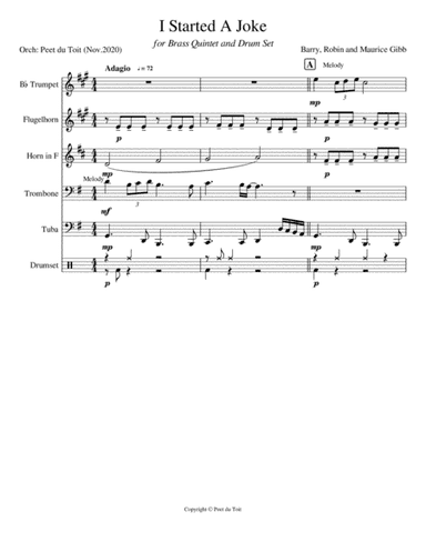 I Started A Joke (arr. Peet du Toit)