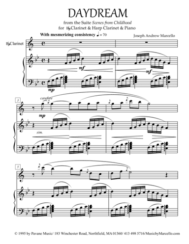 Daydream - from 'Scenes from Childhood' for Clarinet & Piano
