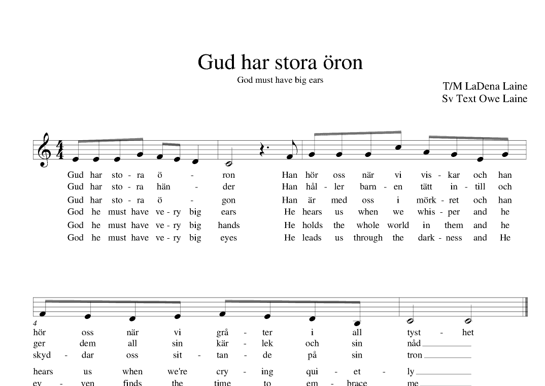 Gud har stora öron /God must have big ears