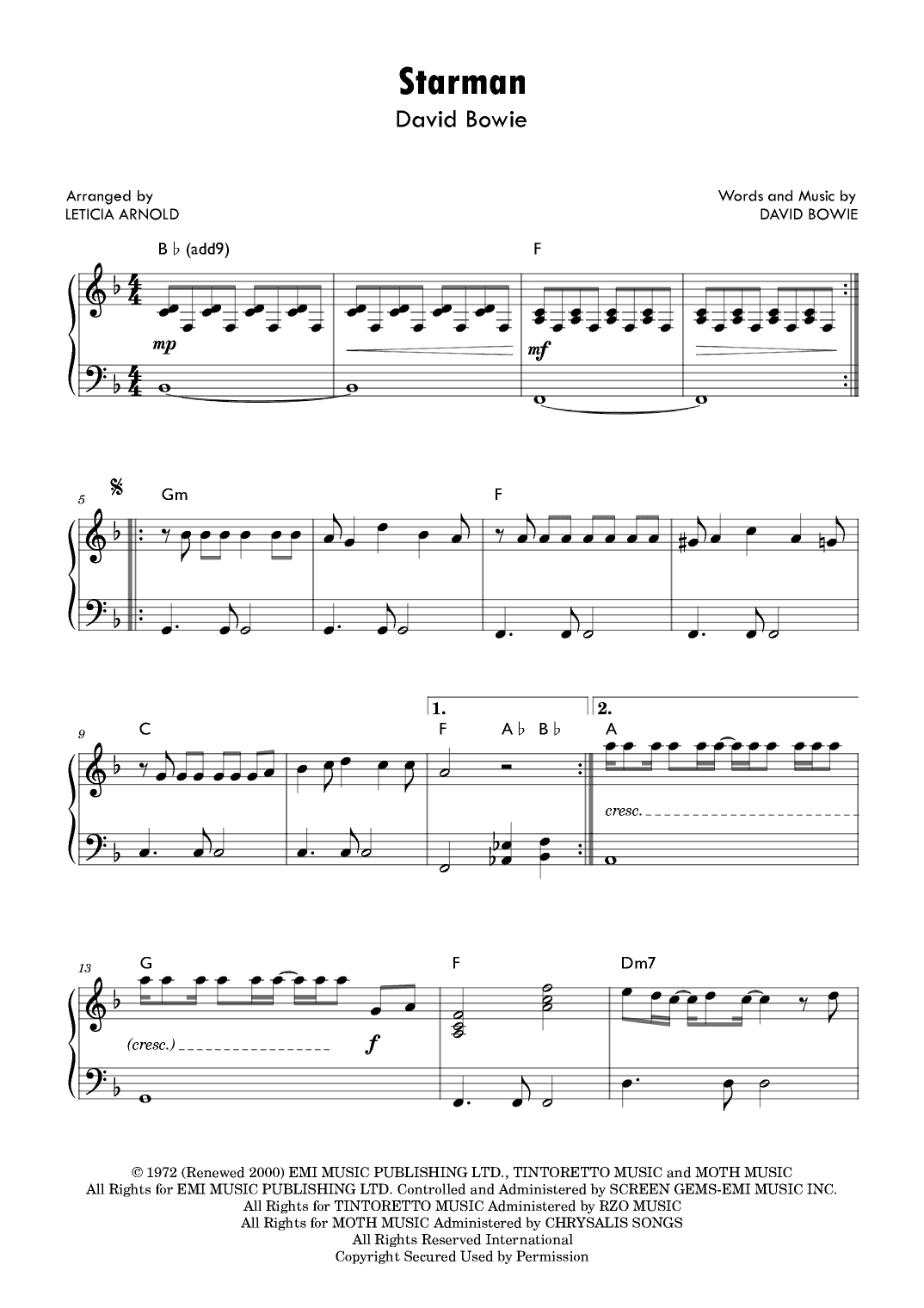 Starman (arr. Leticia Arnold)