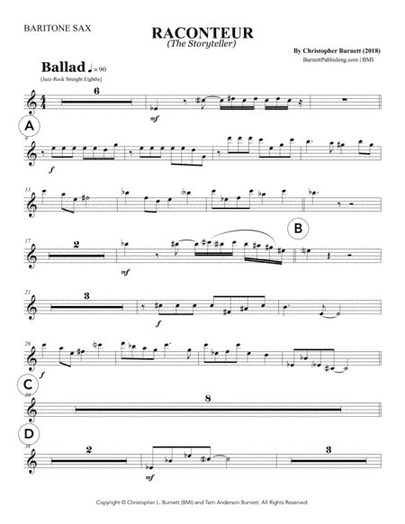 RACONTEUR (The Storyteller) - Bari Sax
