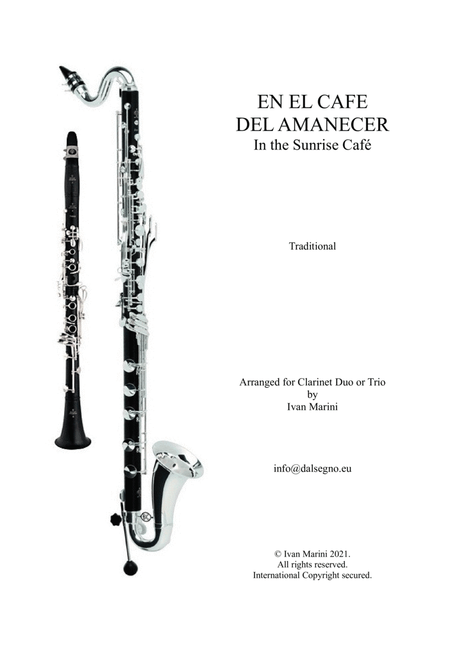 EN EL CAFE DEL AMANECER (In the Sunrise Café) - for Clarinet Duo or Trio (arr. Ivan Marini)