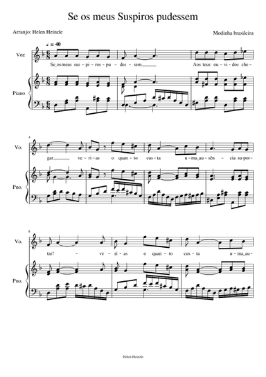 Se os meus suspiros pudessem - Modinha (arr. Helen Heinzle)