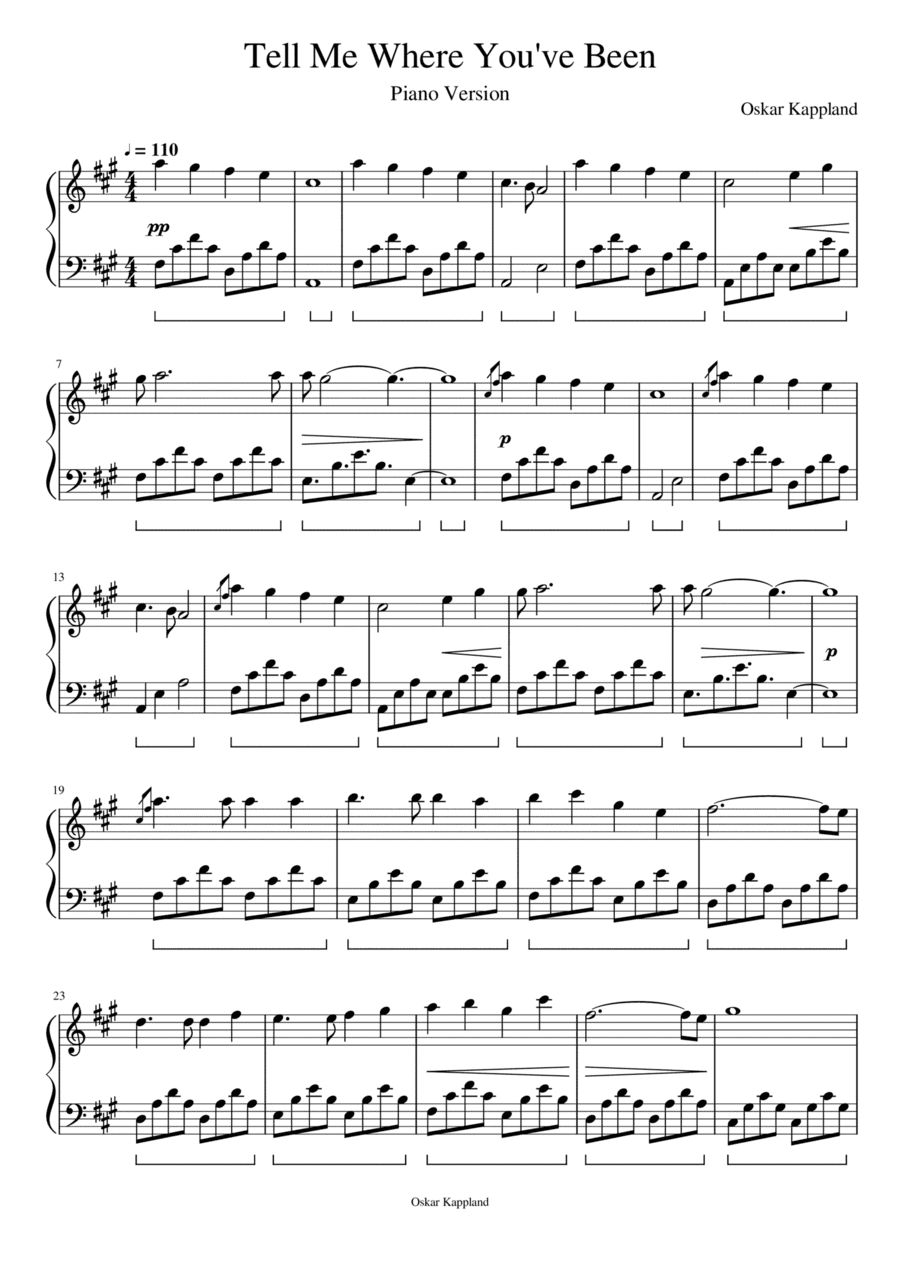 Tell Me Where You've Been