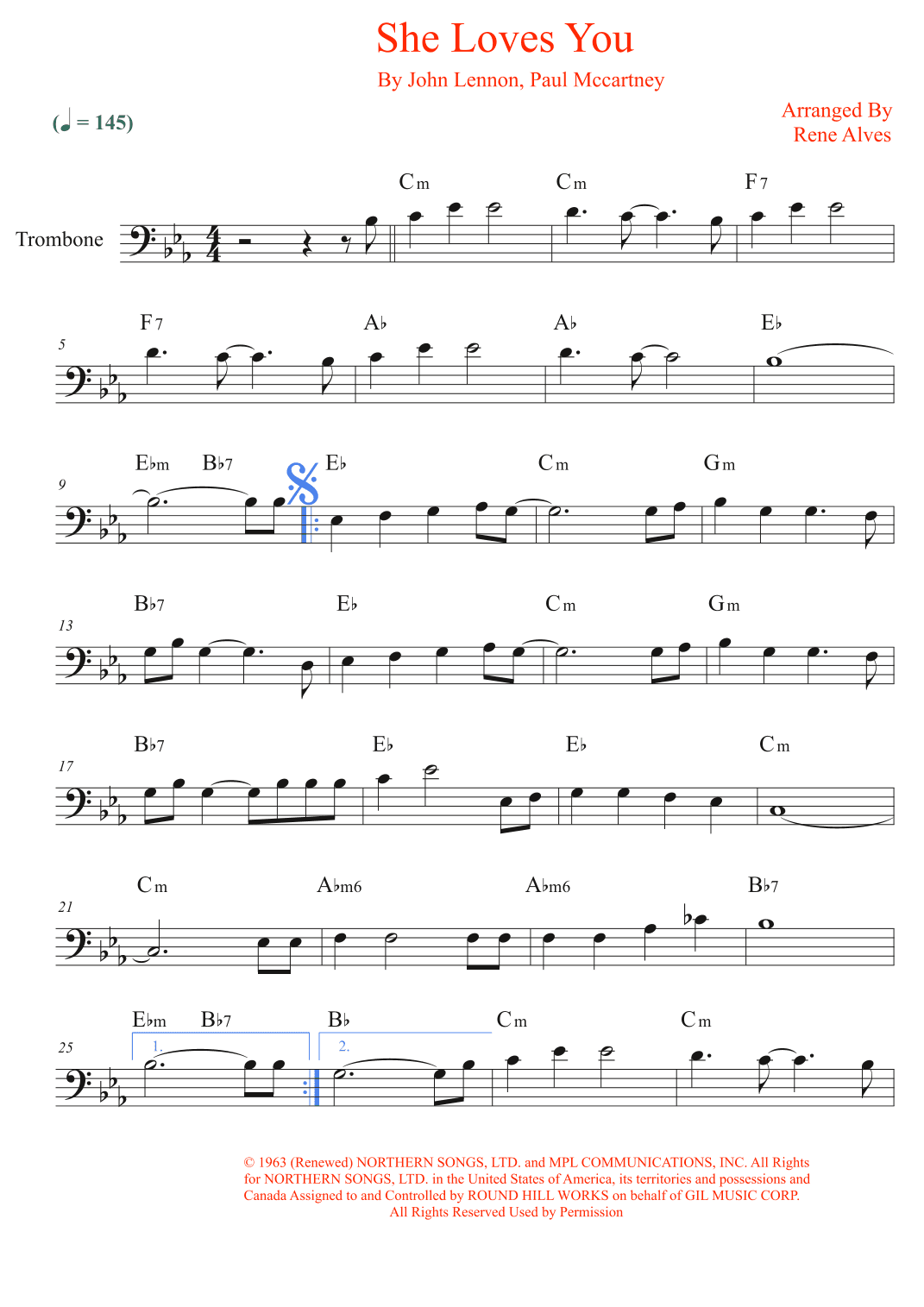 She Loves You (arr. Rene Alves)