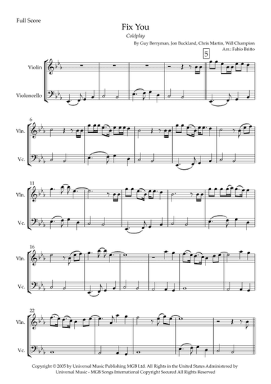 Fix You (arr. Fabio Britto)