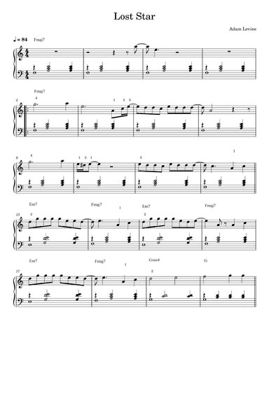 Lost Stars (into The Night Mix) (arr. Adam Levine)