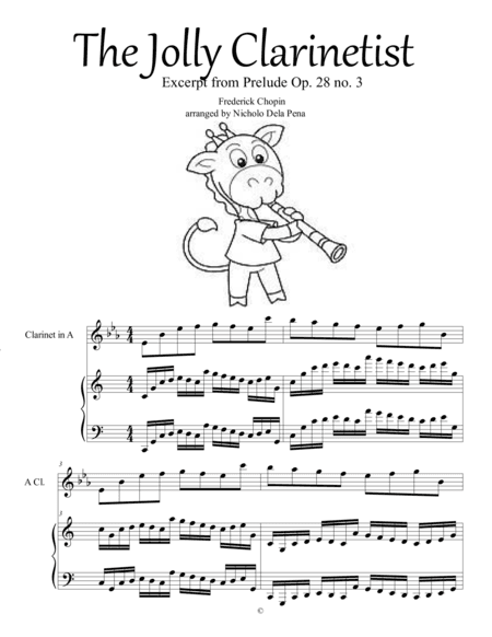 "The Jolly Clarinetist" Prelude op 28 n0. 1 (arr. Nicholo Dela Pena)