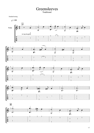 Traditional - Greensleeves (arr. BLK)