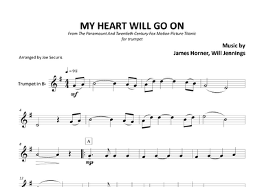 My Heart Will Go On (love Theme From 'titanic') (arr. Joe Securis)