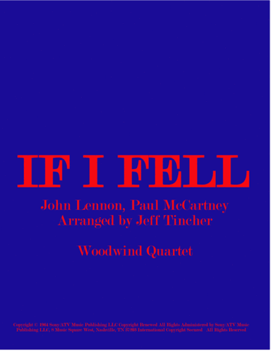 If I Fell (arr. Jeff Tincher)