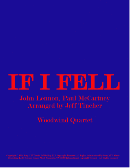 If I Fell (arr. Jeff Tincher)