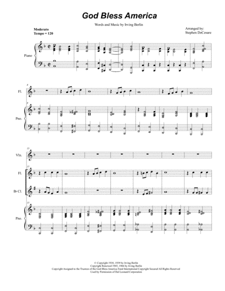God Bless America (arr. Stephen DeCesare)