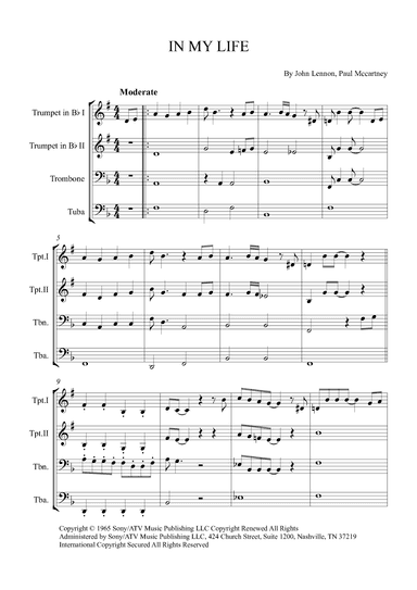 In My Life (arr. Alex Nunes Rodrigues)