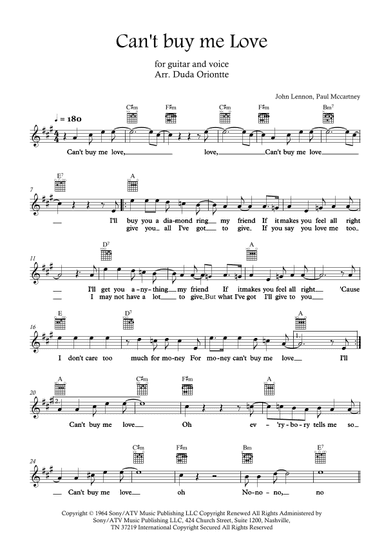 Can't Buy Me Love (arr. Duda Oriontte)