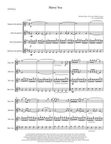 Marry You (arr. Fernando Britto)