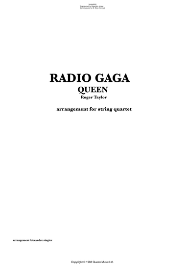 Radio Ga Ga (arr. Alexandre Singier)