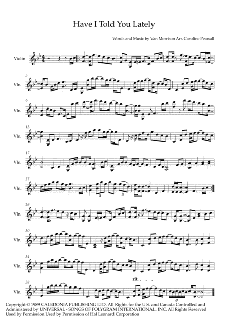 Have I Told You Lately (arr. Caroline Pearsall)