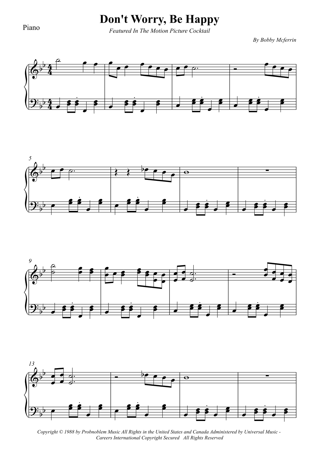 Don't Worry, Be Happy (arr. Wesley S. SIlva)