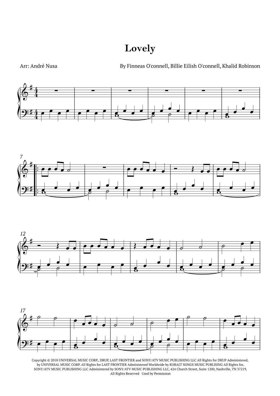 Lovely (arr. André Nusa)