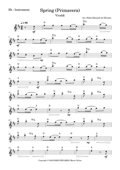 Spring (The Four Seasons - Vivaldi) (arr. Fabio Eduardo de Oliveira)