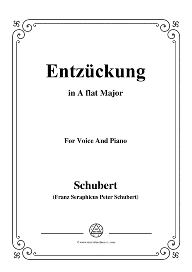 Schubert-Entzückung,in A flat Major,for Voice&Piano (arr. MSM)
