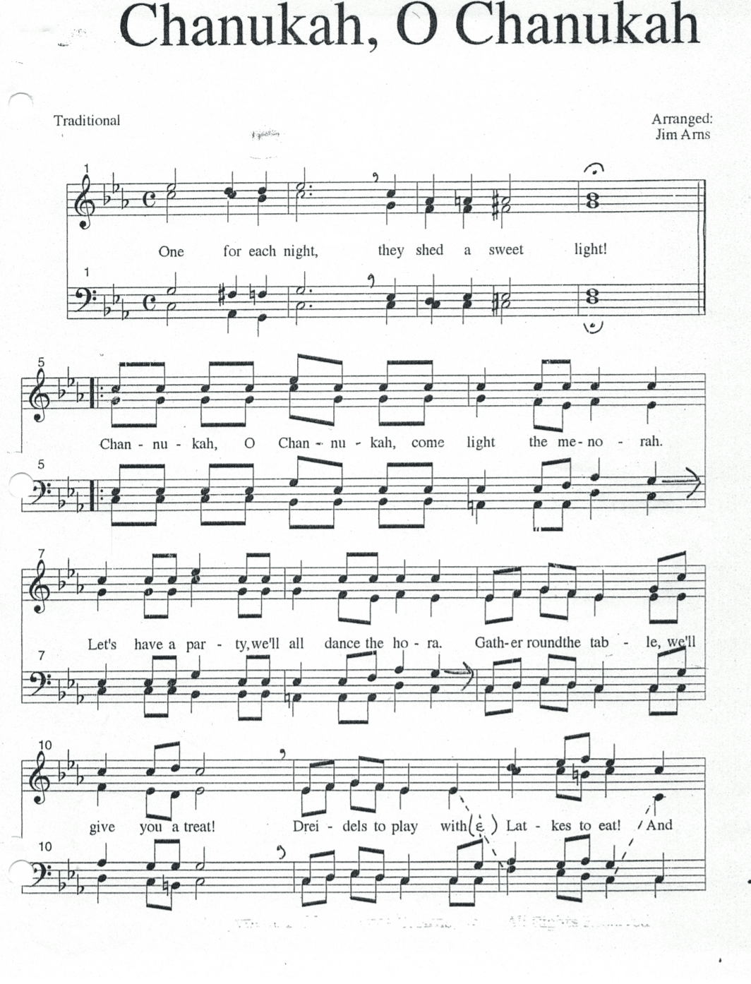 Chanukah O'Chanukah (arr. Jim Arns)
