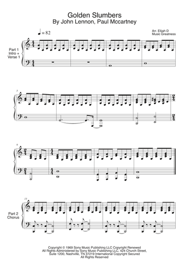 Golden Slumbers (arr. Music Greatness)