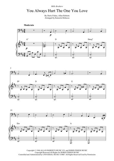 You Always Hurt The One You Love (arr. Kaiserin Rebecca)