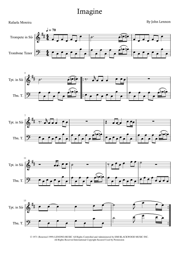 Imagine (arr. Rafaela Moreira)