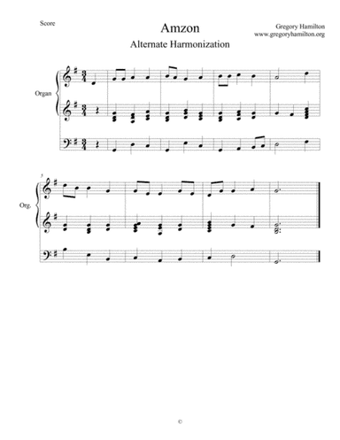 Amzon Alternate Harmonization for organ (arr. Dr. Gregory Hamilton)