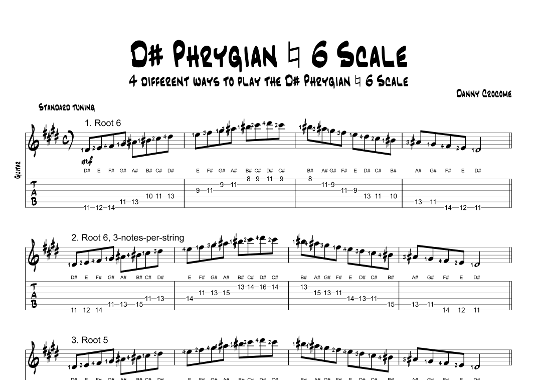 D# Phrygian Natural 6 Scale (4 Ways to Play)