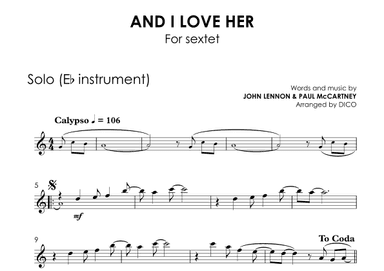 And I Love Her (arr. Dico)