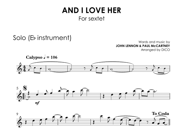 And I Love Her (arr. Dico)