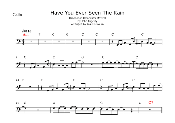 Have You Ever Seen The Rain? (arr. Josiel Oliveira)