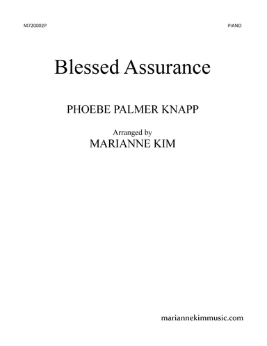 Blessed Assurance (arr. Marianne Kim)