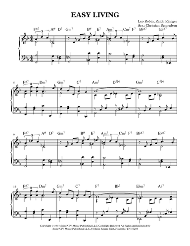 Easy Living (arr. Christian Bennedsen)