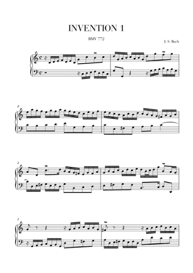 Bach - Invention 1 in C major (BWV 772) (arr. Cadenza Editions)