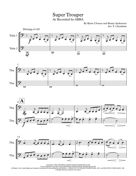 Super Trouper (arr. Steven Cheatham)